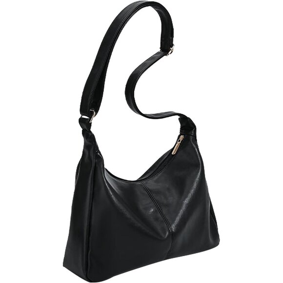 Fashionable Minimalist Hobo Handbag - Stylish Vegan Leather for Any Occasion - Picture 1 of 7